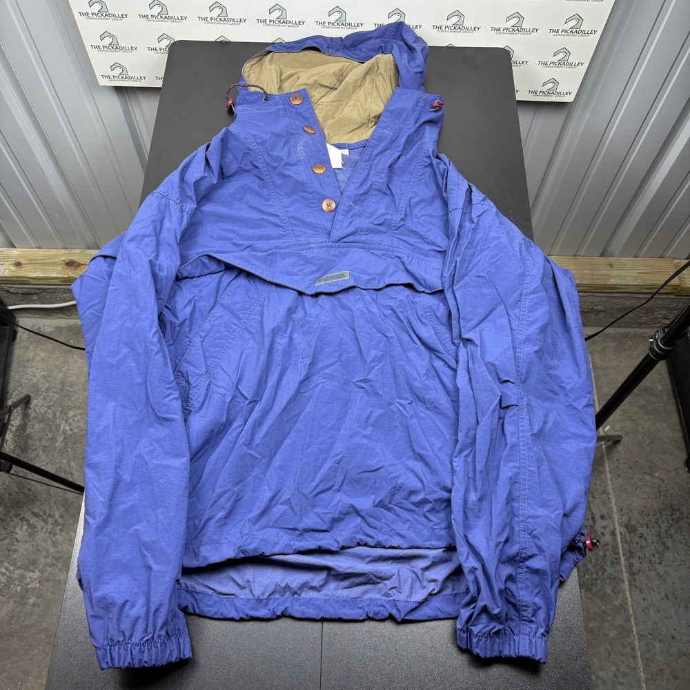 Columbia Sportswear Anorak‎ Pullover Jacket Mens Tall L Blue Hooded